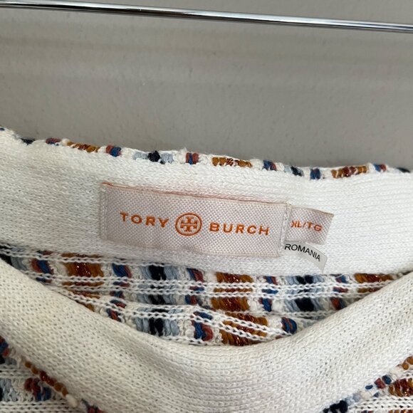 Tory Burch Skirt Size XL Linen Cotton Fringe Quiet Luxury Designer - Picture 4 of 5